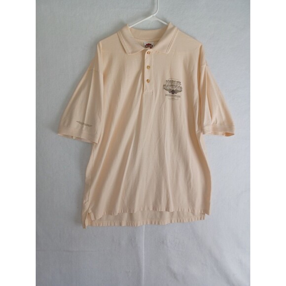 Harley-Davidson Other - Harley Davidson Men’s Smokey Mountain Pima Cotton Polo Short Sleeve Cream XL